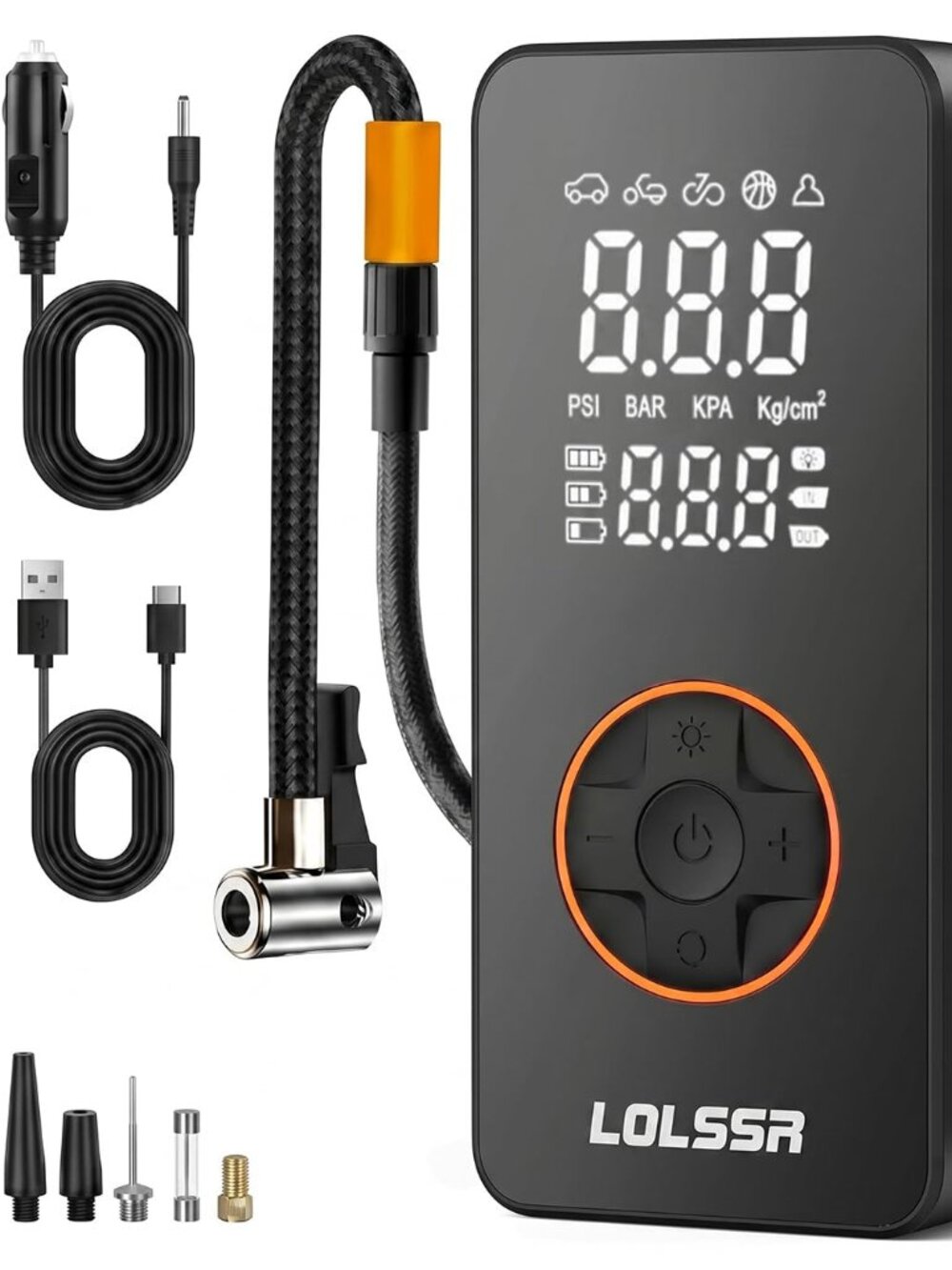 NEW Tire Inflator Portable Air Compressor 150PSI Super Compact Pump for Car Bike
